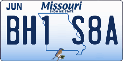 MO license plate BH1S8A