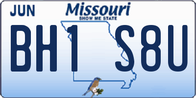 MO license plate BH1S8U