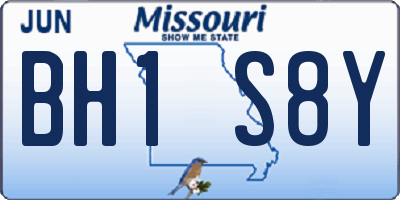 MO license plate BH1S8Y