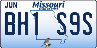 MO license plate BH1S9S