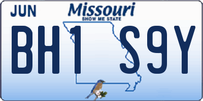 MO license plate BH1S9Y