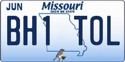 MO license plate BH1T0L