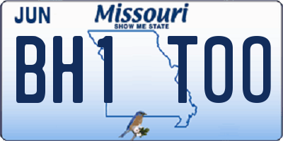 MO license plate BH1T0O