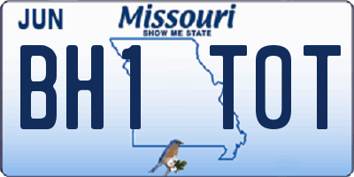 MO license plate BH1T0T