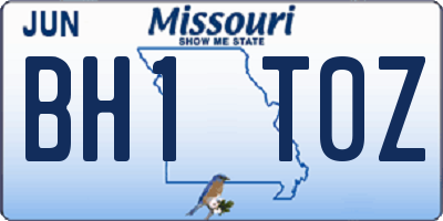 MO license plate BH1T0Z