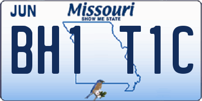 MO license plate BH1T1C