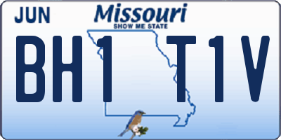MO license plate BH1T1V
