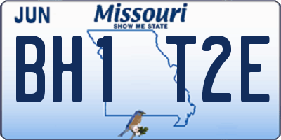 MO license plate BH1T2E