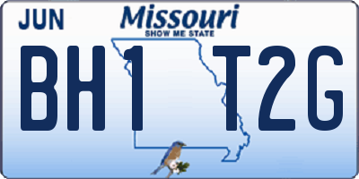MO license plate BH1T2G