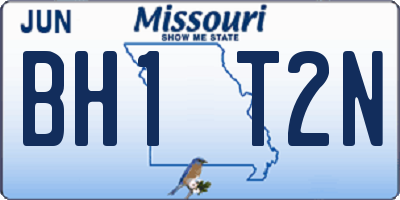 MO license plate BH1T2N