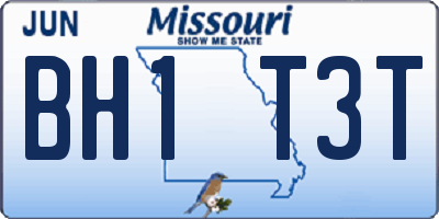 MO license plate BH1T3T