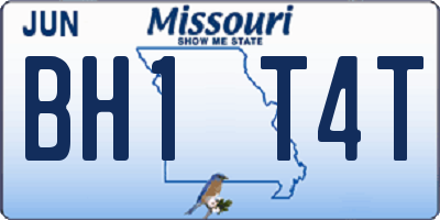 MO license plate BH1T4T