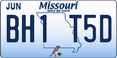 MO license plate BH1T5D