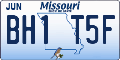 MO license plate BH1T5F