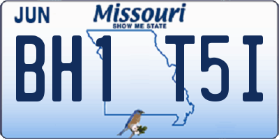 MO license plate BH1T5I