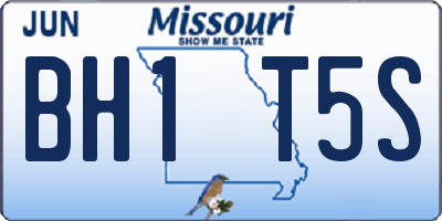 MO license plate BH1T5S
