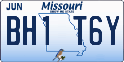 MO license plate BH1T6Y