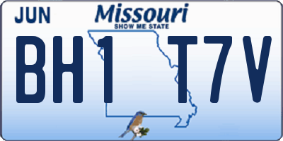 MO license plate BH1T7V