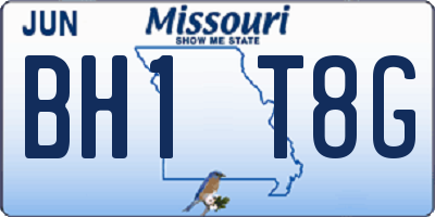 MO license plate BH1T8G