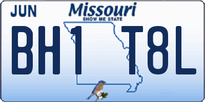 MO license plate BH1T8L