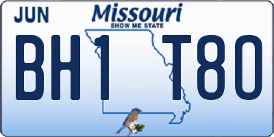 MO license plate BH1T8O