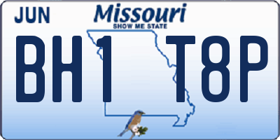 MO license plate BH1T8P