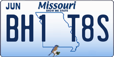 MO license plate BH1T8S