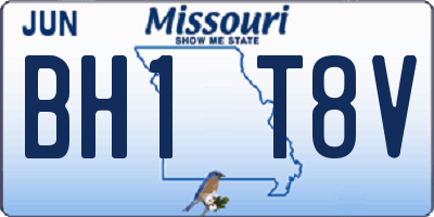 MO license plate BH1T8V