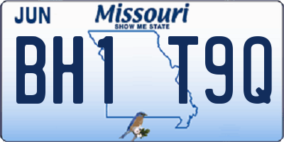 MO license plate BH1T9Q