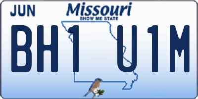 MO license plate BH1U1M