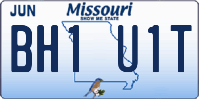 MO license plate BH1U1T