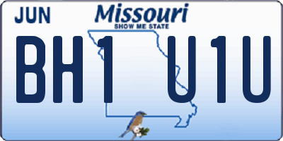 MO license plate BH1U1U