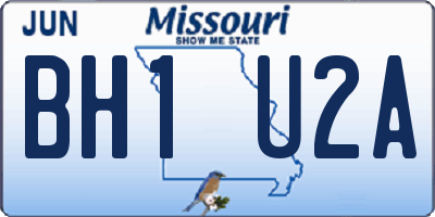 MO license plate BH1U2A