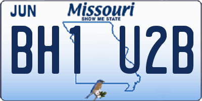 MO license plate BH1U2B