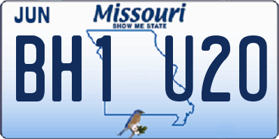 MO license plate BH1U2O