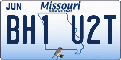MO license plate BH1U2T