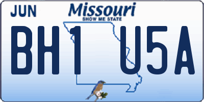 MO license plate BH1U5A