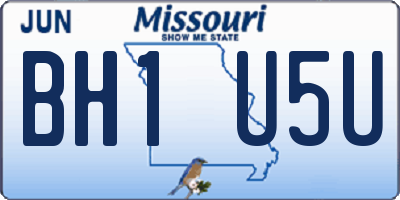 MO license plate BH1U5U