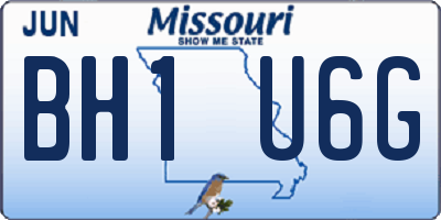 MO license plate BH1U6G