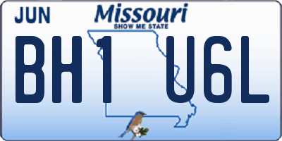 MO license plate BH1U6L