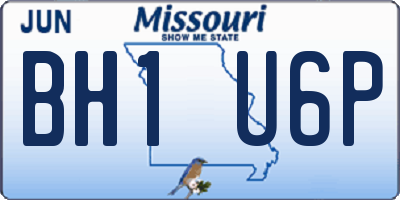 MO license plate BH1U6P