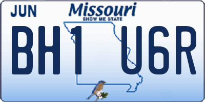 MO license plate BH1U6R