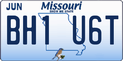 MO license plate BH1U6T