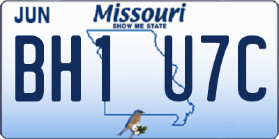 MO license plate BH1U7C