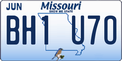 MO license plate BH1U7O