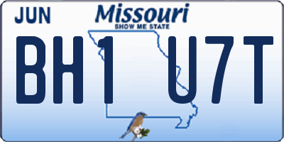 MO license plate BH1U7T