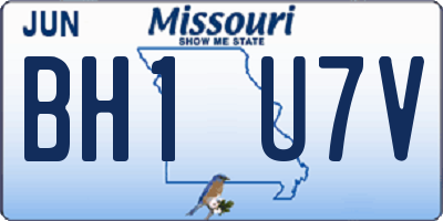 MO license plate BH1U7V