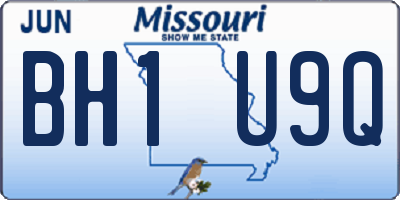 MO license plate BH1U9Q