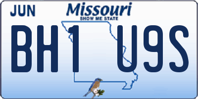 MO license plate BH1U9S