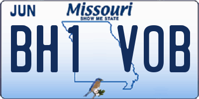 MO license plate BH1V0B